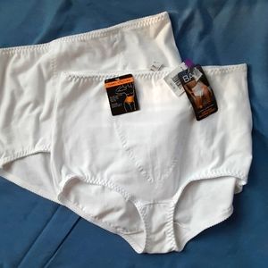 2 Pair identical Bali Light Control Briefs / Panties. 2XL